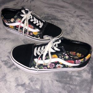 Floral suede Vans